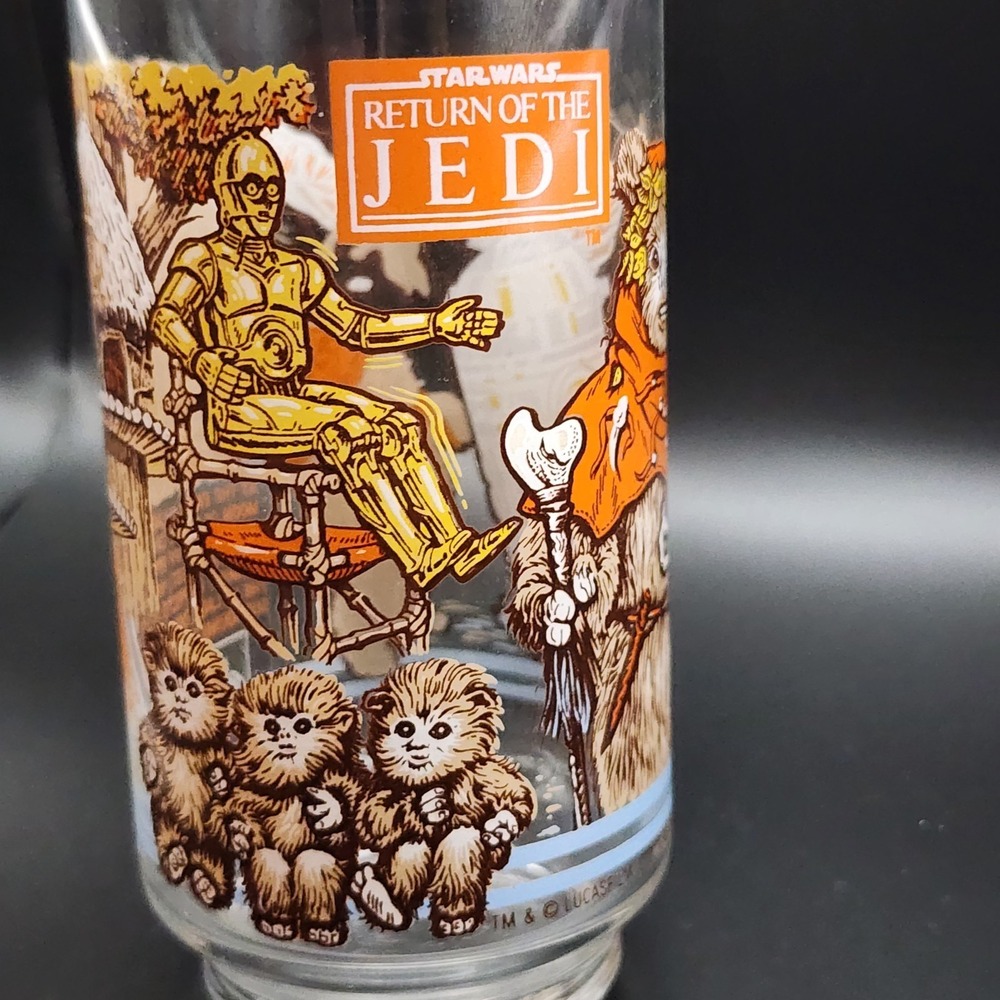 Vintage Star Wars 1980s Ewoks, R2-D2, and C-3PO Burger King Glass Timeless